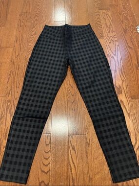 Sanctuary Black Check Straight-Leg Pants